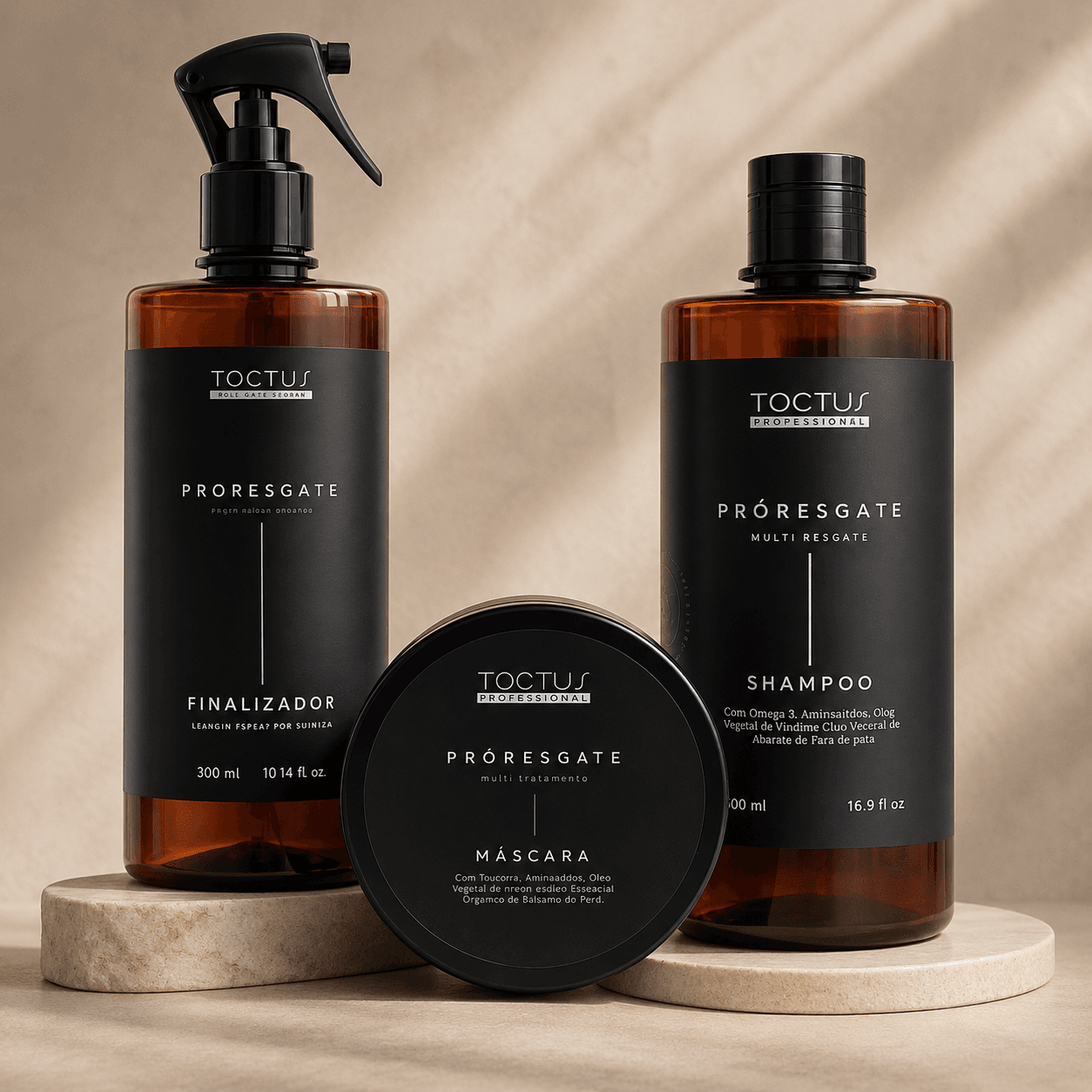 Kit Pró-Resgate com Shampoo Pró-Resgate, Máscara Pró-Resgate, Finalizador Pró-Resgate