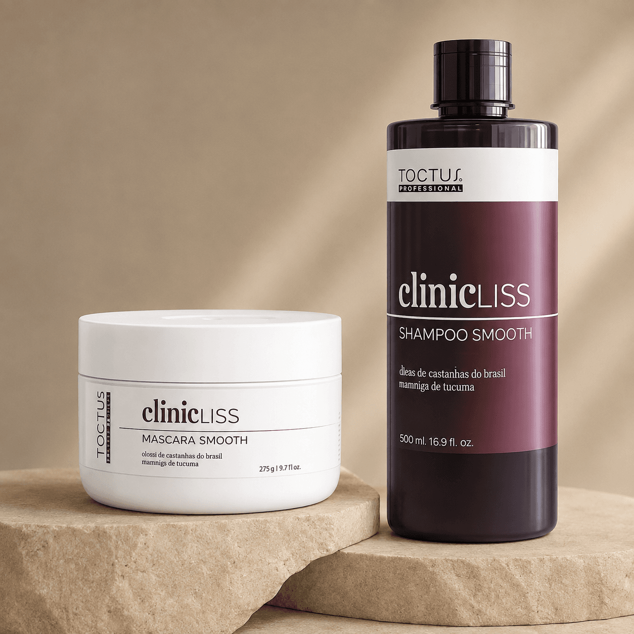 Kit Smooth com Shampoo Clinicliss, Máscara Clinicliss