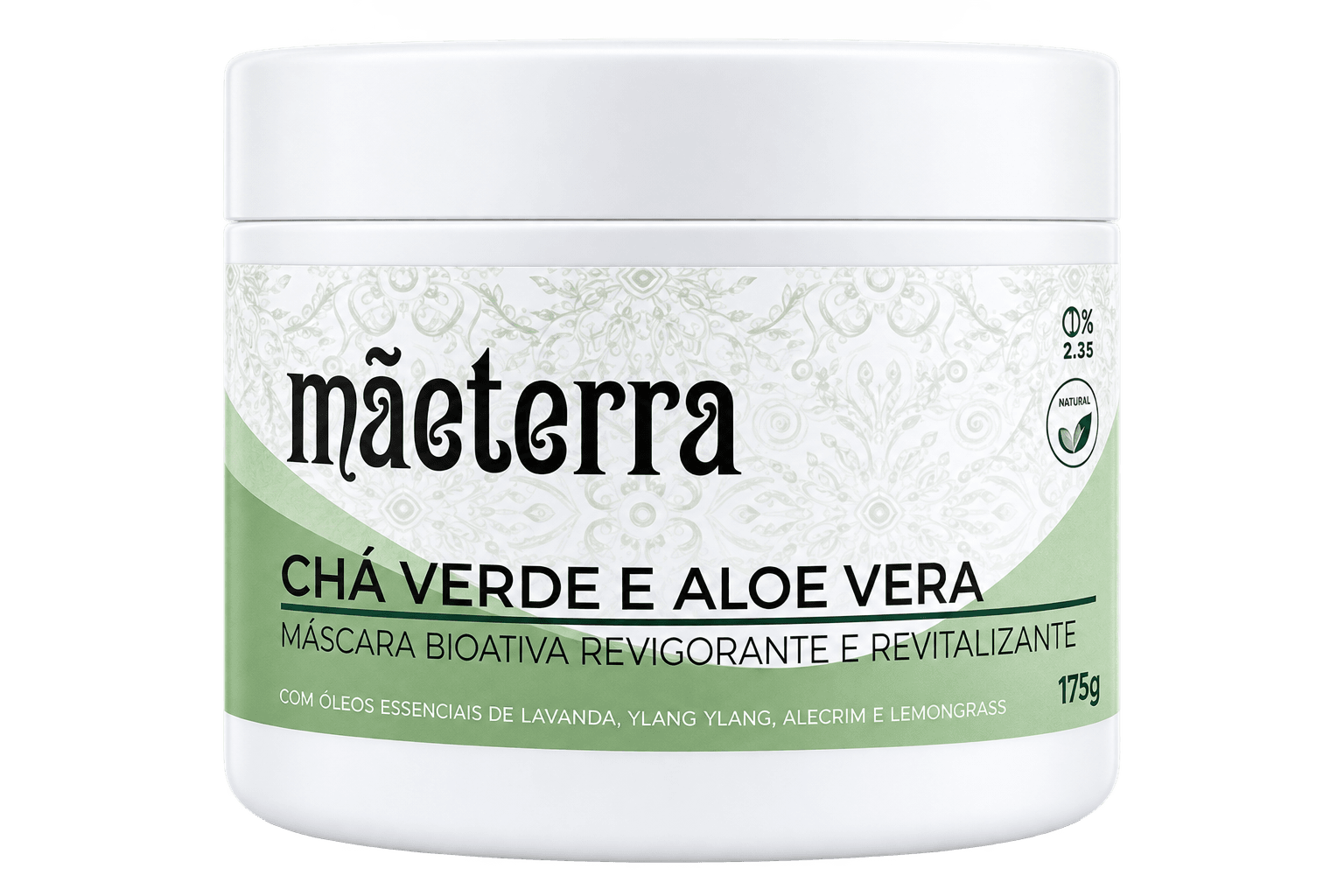 Máscara Chá Verde e Aloe Vera, linha Mãe Terra