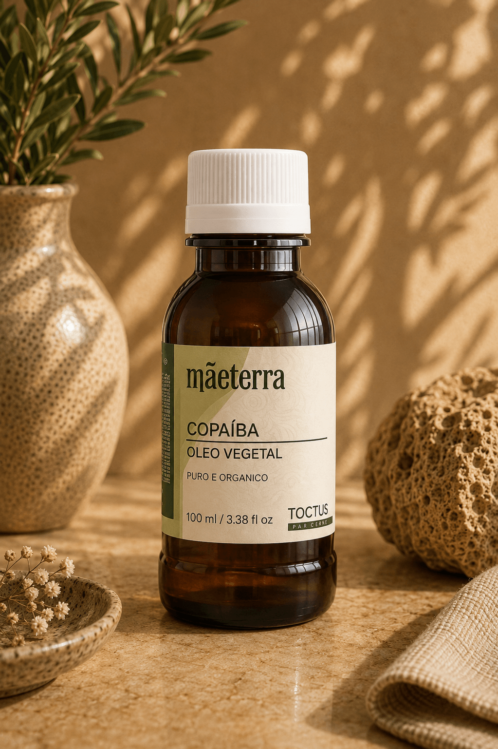 Óleo Vegetal de Copaíba, produto TOCTUS da linha Mãe Terra