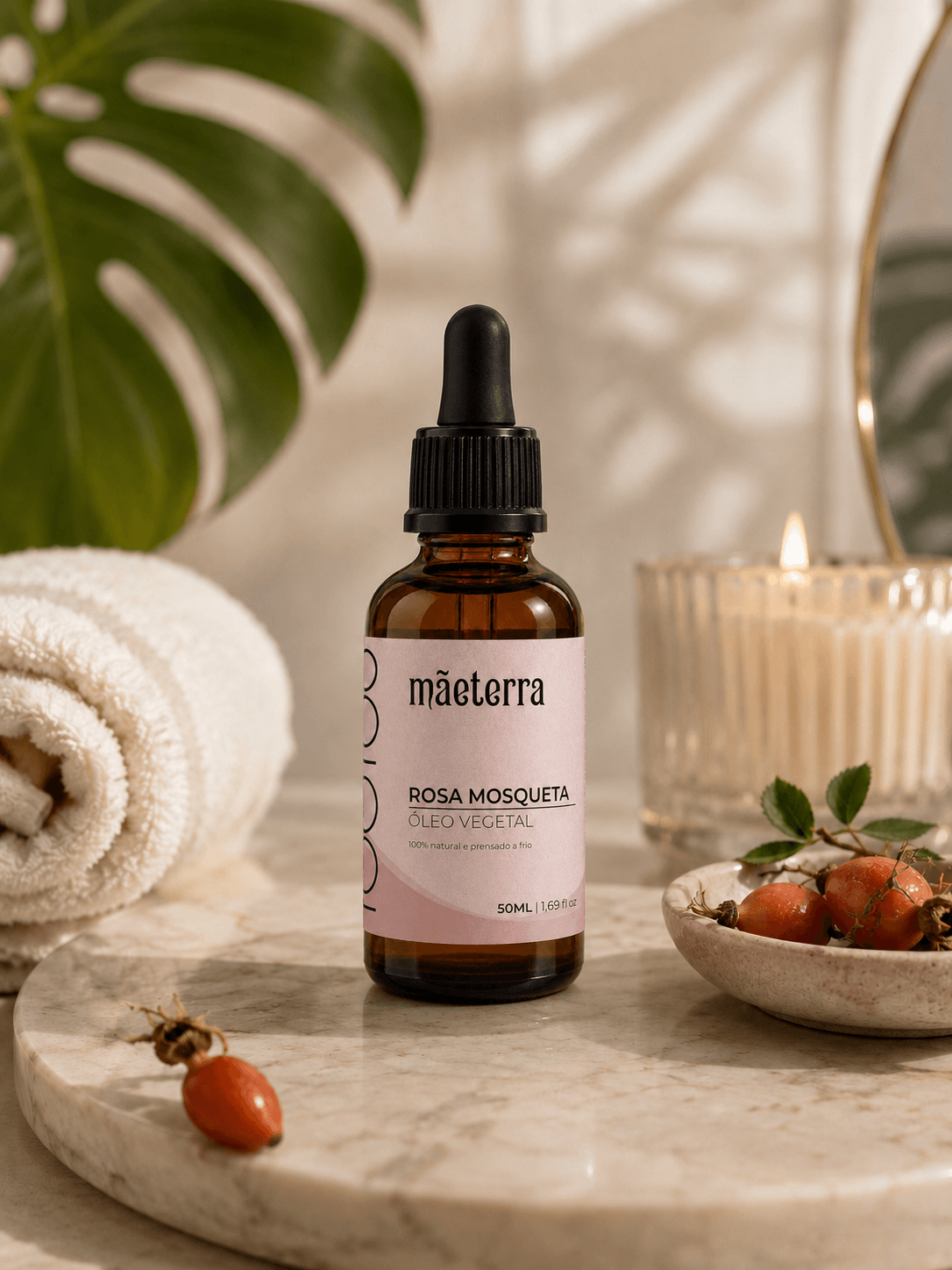 Óleo Vegetal de Rosa Mosqueta, produto TOCTUS da linha Mãe Terra