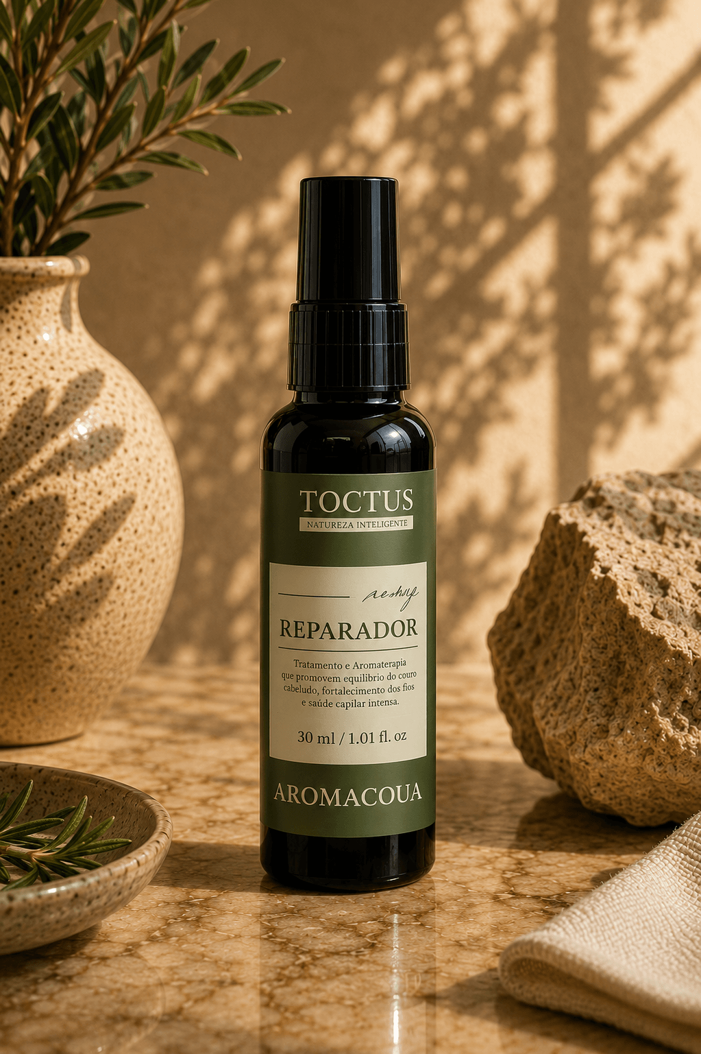 Reparador Vivaz, produto TOCTUS da linha Aromacologia